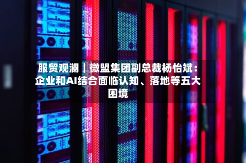服贸观澜｜微盟集团副总裁杨怡斌：企业和AI结合面临认知、落地等五大困境
