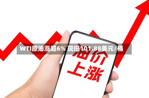 WTI原油涨超6% 现报101.88美元/桶