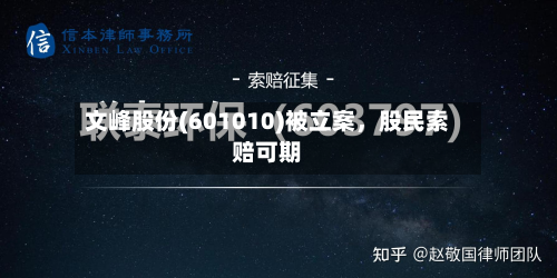 文峰股份(601010)被立案，股民索赔可期