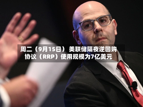 周二（9月15日） 美联储隔夜逆回购协议（RRP）使用规模为7亿美元