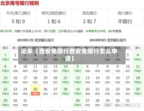 近来【西安免限行西安免限行怎么申请】