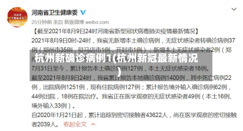 杭州新确诊病例1(杭州新冠最新情况)