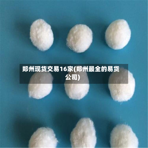 郑州现货交易16家(郑州最全的易货公司)