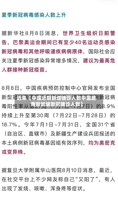 近来【中国近期新增确诊人数中国越南新加坡新冠确诊人数】